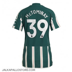 Manchester United Scott McTominay #39 Vieraspaita Naisten 2023-24 Lyhythihainen